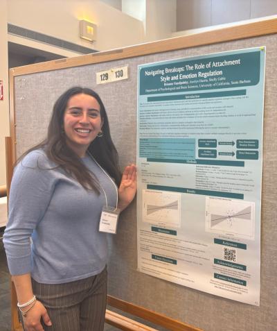 Brianna presenting a poster at URCA week.